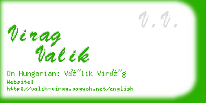 virag valik business card